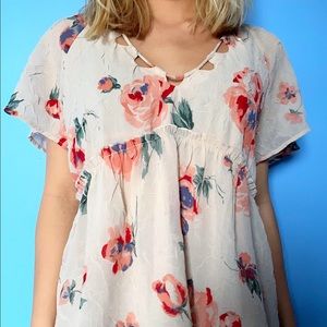 Light pink floral top